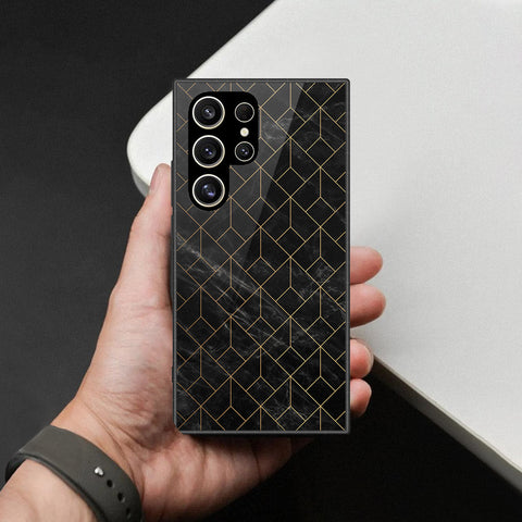 Samsung Galaxy S26 Ultra Cover - Black Marble Series  - HQ Ultra Shine Premium Infinity Glass Soft Silicon Borders Case