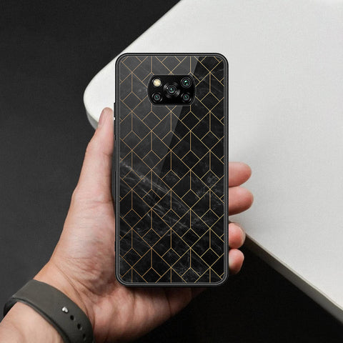 Xiaomi Poco X3 Cover - Black Marble Series  - HQ Ultra Shine Premium Infinity Glass Soft Silicon Borders Case