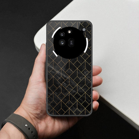 Nothing Phone 3a Pro Cover - Black Marble Series  - HQ Ultra Shine Premium Infinity Glass Soft Silicon Borders Case
