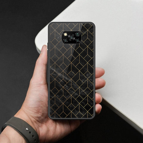 Xiaomi Poco X3 Pro Cover - Black Marble Series  - HQ Ultra Shine Premium Infinity Glass Soft Silicon Borders Case