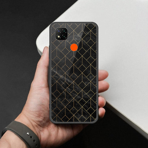 Xiaomi Poco C3 Cover - Black Marble Series  - HQ Ultra Shine Premium Infinity Glass Soft Silicon Borders Case