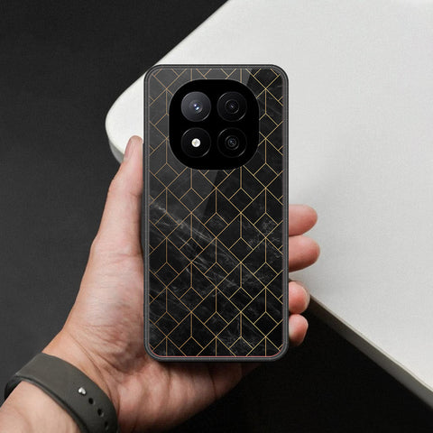 Xiaomi Poco X7 Cover - Black Marble Series  - HQ Ultra Shine Premium Infinity Glass Soft Silicon Borders Case