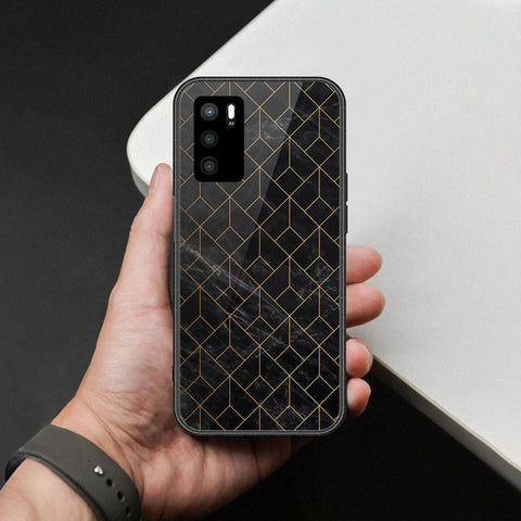 Oppo A16s Cover - Black Marble Series  - HQ Ultra Shine Premium Infinity Glass Soft Silicon Borders Case