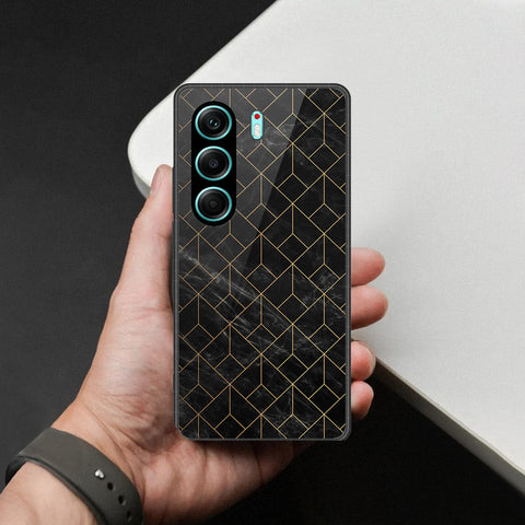 Tecno Camon 40 Pro 5G Cover - Black Marble Series  - HQ Ultra Shine Premium Infinity Glass Soft Silicon Borders Case