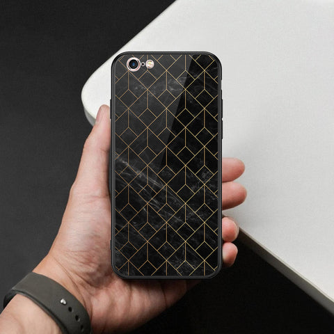 iPhone 6s Plus / 6 Plus Cover - Black Marble Series  - HQ Ultra Shine Premium Infinity Glass Soft Silicon Borders Case