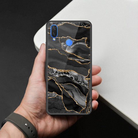 Huawei Nova 3i  Cover - Black Marble Series  - HQ Ultra Shine Premium Infinity Glass Soft Silicon Borders Case