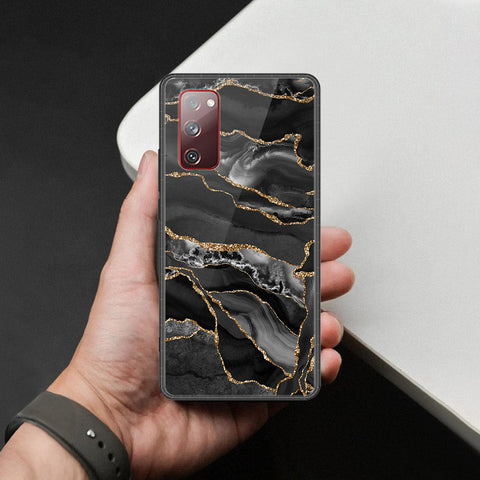 Samsung Galaxy S20 FE Cover - Black Marble Series  - HQ Ultra Shine Premium Infinity Glass Soft Silicon Borders Case