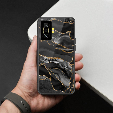 Xiaomi Poco F4 GT Cover - Black Marble Series  - HQ Ultra Shine Premium Infinity Glass Soft Silicon Borders Case