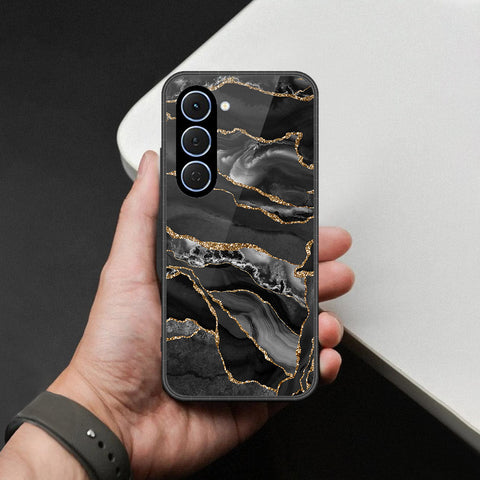 Tecno Spark 40 Pro Cover - Black Marble Series  - HQ Ultra Shine Premium Infinity Glass Soft Silicon Borders Case