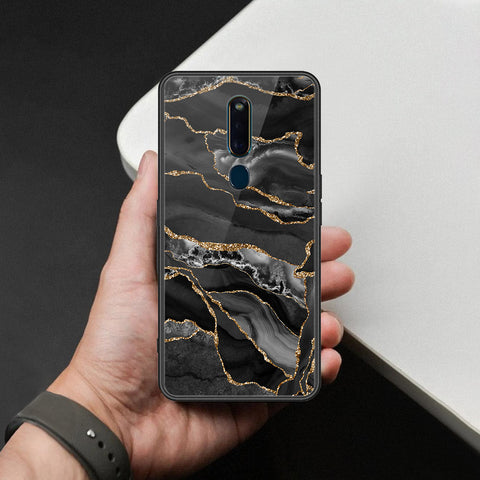 Huawei Honor Play 8A Cover - Black Marble Series  - HQ Ultra Shine Premium Infinity Glass Soft Silicon Borders Case