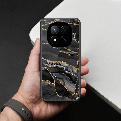 Xiaomi Redmi Note 14 Pro Plus 5G Cover - Black Marble Series  - HQ Ultra Shine Premium Infinity Glass Soft Silicon Borders Case