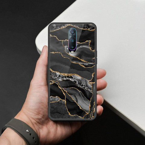 Oppo R17 Pro Cover - Black Marble Series  - HQ Ultra Shine Premium Infinity Glass Soft Silicon Borders Case