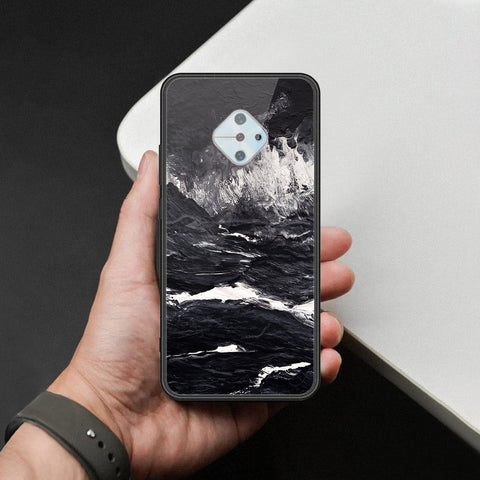Vivo S1 Pro Cover - Black Marble Series  - HQ Ultra Shine Premium Infinity Glass Soft Silicon Borders Case
