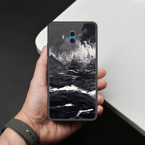 Huawei Mate 10 Cover - Black Marble Series  - HQ Ultra Shine Premium Infinity Glass Soft Silicon Borders Case