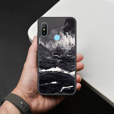 Redmi 6 Pro Cover - Black Marble Series  - HQ Ultra Shine Premium Infinity Glass Soft Silicon Borders Case