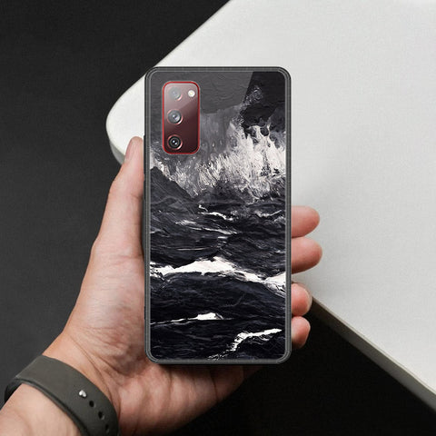 Samsung Galaxy S20 FE Cover - Black Marble Series  - HQ Ultra Shine Premium Infinity Glass Soft Silicon Borders Case