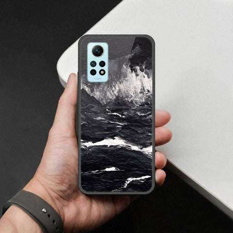 Xiaomi Redmi Note 12 Pro 4G Cover - Black Marble Series  - HQ Ultra Shine Premium Infinity Glass Soft Silicon Borders Case