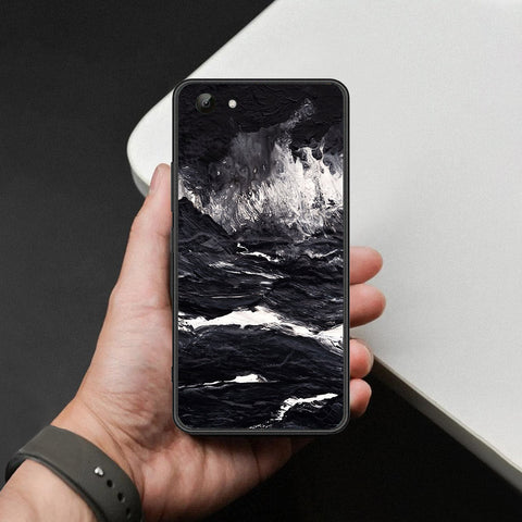 Vivo Y81 Cover - Black Marble Series  - HQ Ultra Shine Premium Infinity Glass Soft Silicon Borders Case
