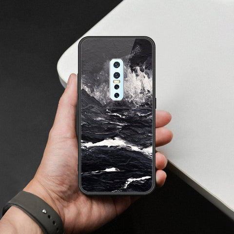 Vivo V17 Pro Cover - Black Marble Series  - HQ Ultra Shine Premium Infinity Glass Soft Silicon Borders Case