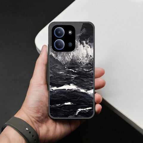 Xiaomi Redmi 15C 4G - Black Marble Series  - HQ Ultra Shine Premium Infinity Glass Soft Silicon Borders Case