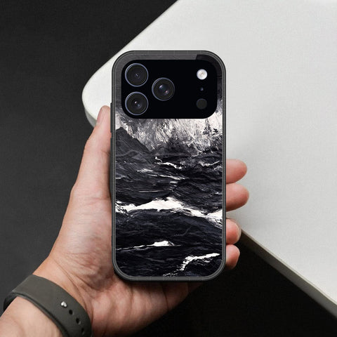 iPhone 17 Pro Max - Black Marble Series  - HQ Ultra Shine Premium Infinity Glass Soft Silicon Borders Case