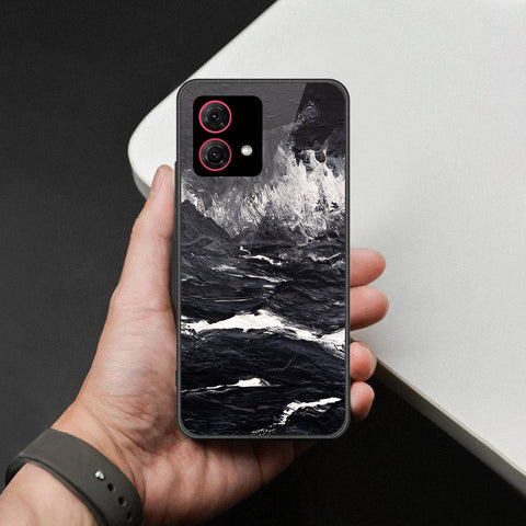 Motorola Moto G84 Cover - Black Marble Series  - HQ Ultra Shine Premium Infinity Glass Soft Silicon Borders Case