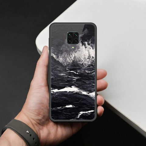 Xiaomi Redmi Note 9 Pro Cover - Black Marble Series  - HQ Ultra Shine Premium Infinity Glass Soft Silicon Borders Case