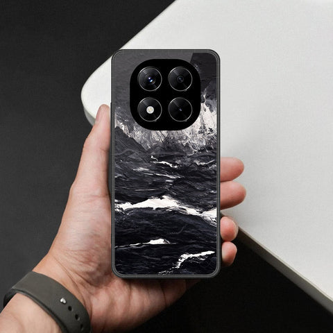 Xiaomi Redmi Note 14 Pro 4G Cover - Black Marble Series  - HQ Ultra Shine Premium Infinity Glass Soft Silicon Borders Case