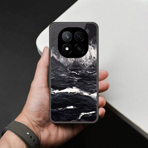 Xiaomi Poco X7 Cover - Black Marble Series  - HQ Ultra Shine Premium Infinity Glass Soft Silicon Borders Case