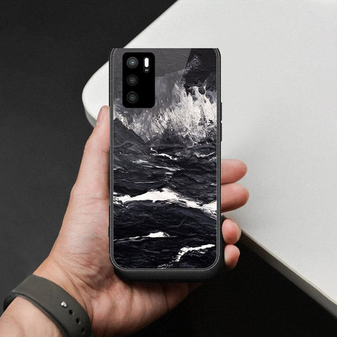 Oppo A54s Cover - Black Marble Series  - HQ Ultra Shine Premium Infinity Glass Soft Silicon Borders Case