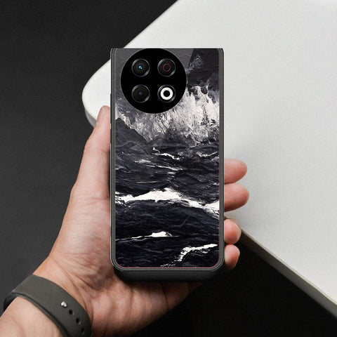 Tecno Spark 30 Pro Cover - Black Marble Series  - HQ Ultra Shine Premium Infinity Glass Soft Silicon Borders Case