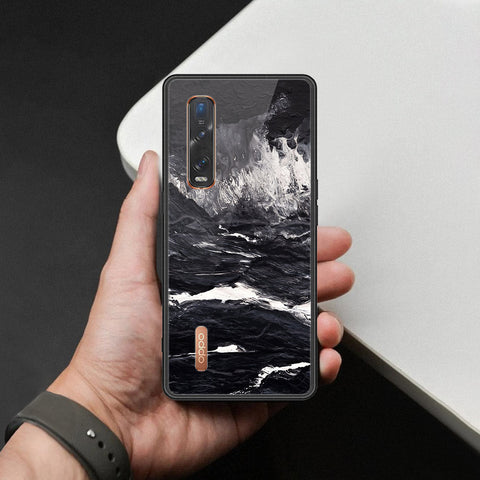 Oppo Find X2 Pro Cover - Black Marble Series  - HQ Ultra Shine Premium Infinity Glass Soft Silicon Borders Case