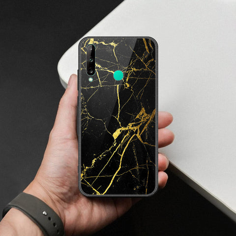 Huawei P40 lite E Cover - Black Marble Series  - HQ Ultra Shine Premium Infinity Glass Soft Silicon Borders Case