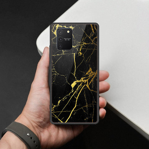 Samsung Galaxy S10 Lite Cover - Black Marble Series  - HQ Ultra Shine Premium Infinity Glass Soft Silicon Borders Case