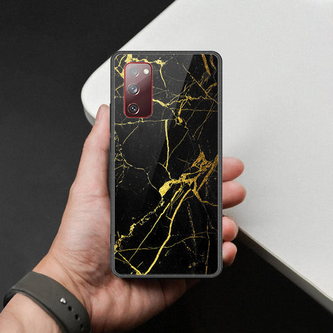 Samsung Galaxy S20 FE Cover - Black Marble Series  - HQ Ultra Shine Premium Infinity Glass Soft Silicon Borders Case