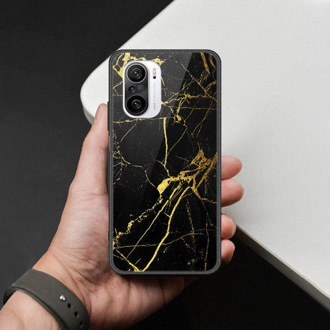 Xiaomi Mi 11i Cover - Black Marble Series  - HQ Ultra Shine Premium Infinity Glass Soft Silicon Borders Case