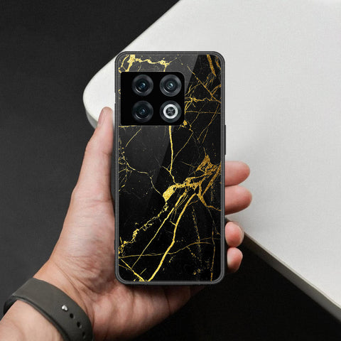 OnePlus 10 Pro Cover - Black Marble Series  - HQ Ultra Shine Premium Infinity Glass Soft Silicon Borders Case