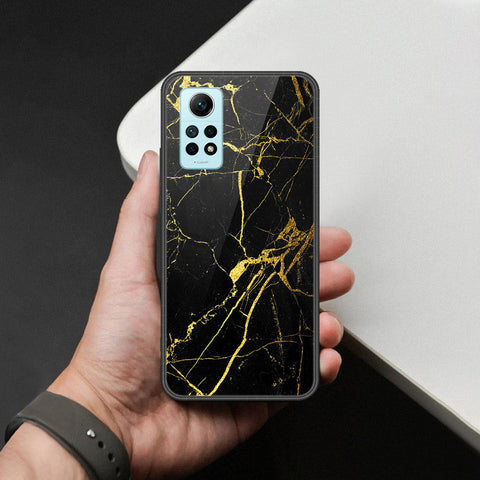 Xiaomi Redmi Note 12 Pro 4G Cover - Black Marble Series  - HQ Ultra Shine Premium Infinity Glass Soft Silicon Borders Case