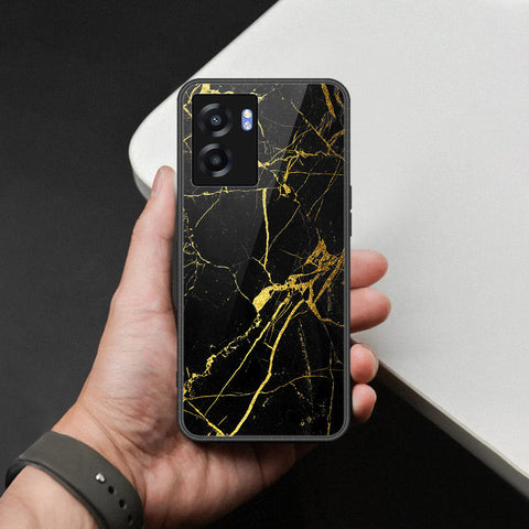 OnePlus Nord N300 Cover - Black Marble Series  - HQ Ultra Shine Premium Infinity Glass Soft Silicon Borders Case