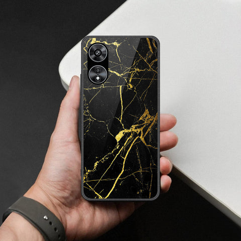 Oppo A97 5G Cover - Black Marble Series  - HQ Ultra Shine Premium Infinity Glass Soft Silicon Borders Case