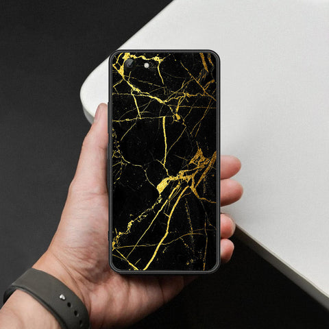 Vivo Y81s Cover - Black Marble Series  - HQ Ultra Shine Premium Infinity Glass Soft Silicon Borders Case