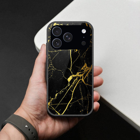 iPhone 17 Pro - Black Marble Series  - HQ Ultra Shine Premium Infinity Glass Soft Silicon Borders Case