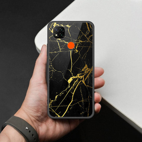 Xiaomi Poco C31 Cover - Black Marble Series  - HQ Ultra Shine Premium Infinity Glass Soft Silicon Borders Case