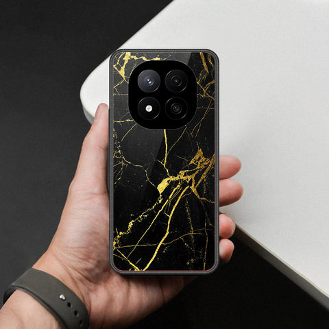Xiaomi Redmi Note 14 Pro Plus 5G Cover - Black Marble Series  - HQ Ultra Shine Premium Infinity Glass Soft Silicon Borders Case