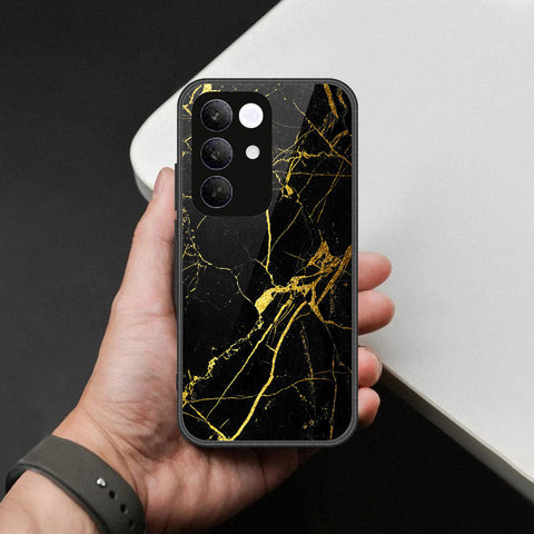 Realme C85 Pro Cover - Black Marble Series  - HQ Ultra Shine Premium Infinity Glass Soft Silicon Borders Case