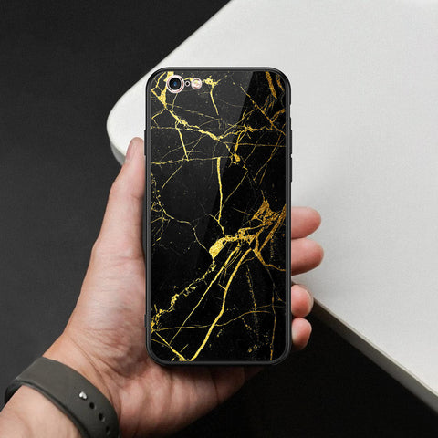 iPhone 6S / 6 Cover - Black Marble Series  - HQ Ultra Shine Premium Infinity Glass Soft Silicon Borders Case