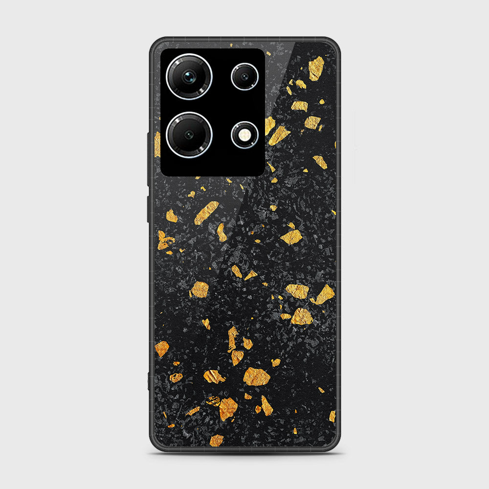 Infinix Note 30 Cover- Black Marble Series - HQ Ultra Shine Premium Infinity Glass Soft Silicon Borders Case (Fast Delivery)