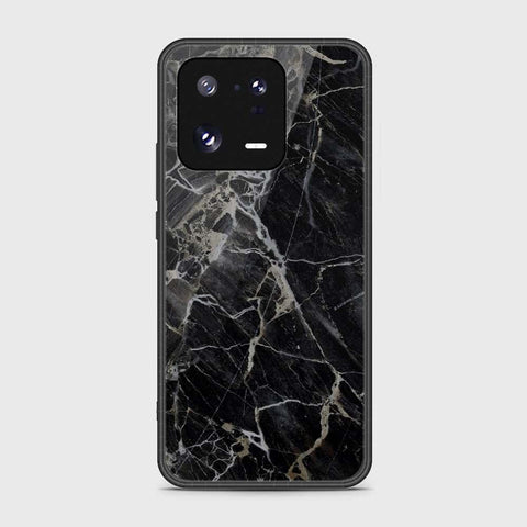 Xiaomi 13 Pro Cover- Black Marble Series - HQ Ultra Shine Premium Infinity Glass Soft Silicon Borders Case (Fast Delivery (SU))