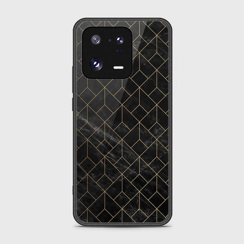 Xiaomi 13 Pro Cover- Black Marble Series - HQ Ultra Shine Premium Infinity Glass Soft Silicon Borders Case (Fast Delivery (SU))