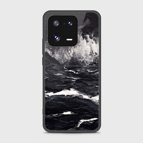 Xiaomi 13 Pro Cover- Black Marble Series - HQ Ultra Shine Premium Infinity Glass Soft Silicon Borders Case (Fast Delivery (SU))